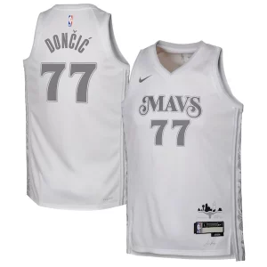 Lussuoso Duraturo Robusto Luka Dončić Dallas Mavericks Nike Youth 2024/25 Swingman Player Jersey City Edition White  per i veri fan