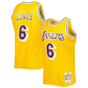 Lussuoso Eddie Jones Los Angeles Lakers 1996/97 Hardwood Classics Swingman Jersey Gold  per i veri fan