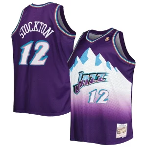 Lussuoso John Stockton Utah Jazz Big & Tall Hardwood Classics 1996/97 Swingman Jersey Purple  per i veri fan