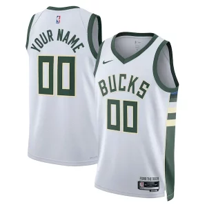 Lussuoso Ottimo Milwaukee Bucks Nike Unisex Swingman Custom Jersey White Association Edition  per i veri fan