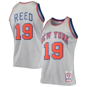Lussuoso Ottimo Willis Reed New York Knicks 75th Anniversary 1969/70 Hardwood Classics Swingman Jersey Silver  per i veri fan