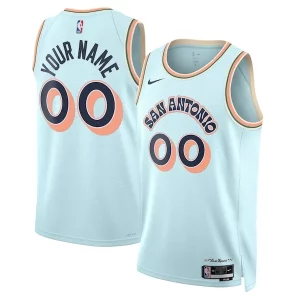 Lussuoso San Antonio Spurs Nike Unisex 2024/25 Custom Swingman Jersey City Edition Light Blue  per i veri fan