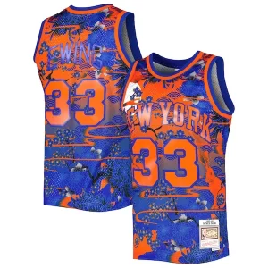 Lussuoso Stupendo Fantastico Patrick Ewing New York Knicks 1985/86 Hardwood Classics Lunar New Year Swingman Jersey Blue  per i veri fan