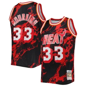 Magnifico Alonzo Mourning Miami Heat 1996/97 Hardwood Classics Marble Swingman Jersey Black  per i veri fan