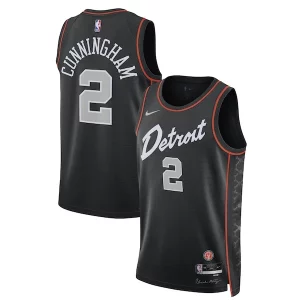 Magnifico Cade Cunningham Detroit Pistons Nike Unisex 2023/24 Swingman Jersey Black City Edition  per i veri fan