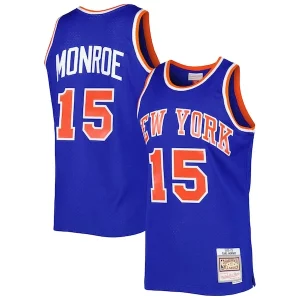 Magnifico Classico Earl Monroe New York Knicks 2001/02 Hardwood Classics Swingman Jersey Blue  per i veri fan