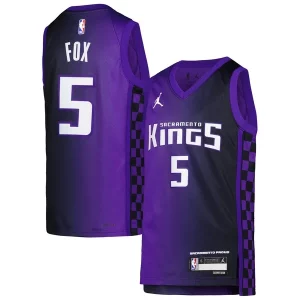 Magnifico De'Aaron Fox Sacramento Kings Jordan Brand Youth Swingman Jersey Statement Edition Purple  per i veri fan