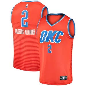 Magnifico Delizioso Shai Gilgeous Alexander Oklahoma City Thunder Fast Break Team Replica Jersey Statement Edition Orange  per i veri fan