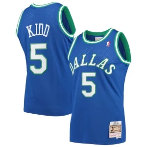 Magnifico Eccezionale Jason Kidd Dallas Mavericks 1994/95 Hardwood Classics Swingman Jersey Blue  per i veri fan