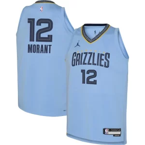 Magnifico Eccezionale Prestigioso Ja Morant Memphis Grizzlies Jordan Brand Youth Swingman Jersey Statement Edition Light Blue  per i veri fan