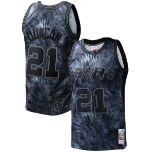 Magnifico Elegante Resistente Tim Duncan San Antonio Spurs Hardwood Classics 1998/99 Tie Dye Swingman Jersey Black  per i veri fan