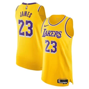 Magnifico Fantastico Meraviglioso LeBron James Los Angeles Lakers Nike Authentic Jersey Icon Edition Gold  per i veri fan