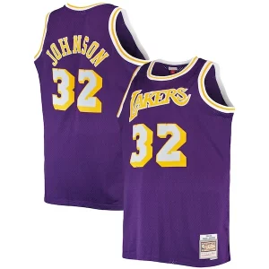 Magnifico Ottimo Trendy Magic Johnson Los Angeles Lakers Big & Tall 1984/85 Hardwood Classics Swingman Jersey Purple  per i veri fan