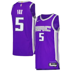Magnifico Raffinato De'Aaron Fox Sacramento Kings Nike Authentic Player Jersey Icon Edition Purple  per i veri fan