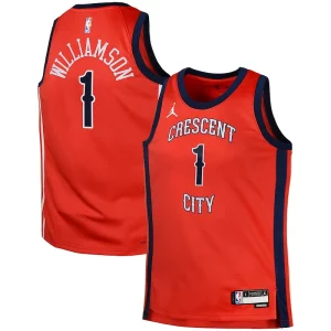 Splendido Gorgeous Zion Williamson New Orleans Pelicans Jordan Brand Swingman Jersey Statement Red  per i veri fan