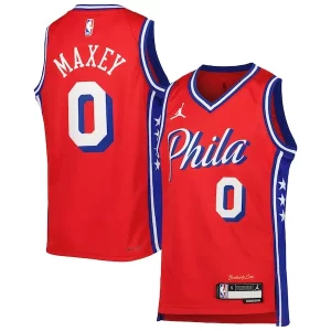 Meraviglioso Attraente Carino Tyrese Maxey Philadelphia 76ers Jordan Brand Youth Swingman Jersey Statement Edition Red  per i veri fan