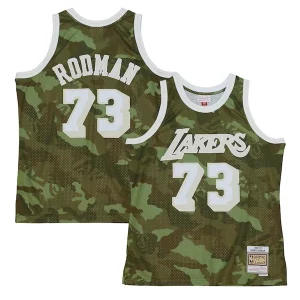Meraviglioso Bellissimo Dennis Rodman Los Angeles Lakers Hardwood Classics 1998/99 Ghost Green Swingman Jersey Camo  per i veri fan