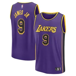Meraviglioso Bronny James Los Angeles Lakers Fast Break Replica Player Jersey Statement Edition Purple  per i veri fan