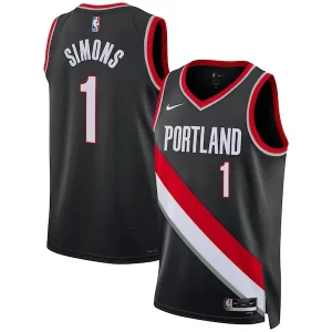 Meraviglioso Carino Anfernee Simons Portland Trail Blazers Nike Unisex Swingman Jersey Icon Edition Black  per i veri fan