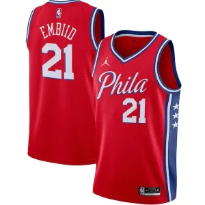 Meraviglioso Eccezionale Joel Embiid Philadelphia 76ers Jordan Brand 2020/21 Swingman Jersey Statement Edition Red  per i veri fan