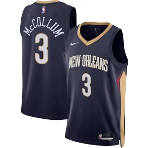 Meraviglioso Elegante C.J. McCollum New Orleans Pelicans Nike Unisex Swingman Jersey Icon Edition Navy  per i veri fan