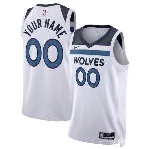 Meraviglioso Fantastico Carino Minnesota Timberwolves Nike Unisex Swingman Custom Jersey White Association Edition  per i veri fan