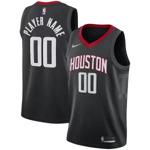 Meraviglioso Gorgeous Houston Rockets Nike Swingman Custom Jersey Black Statement Edition  per i veri fan