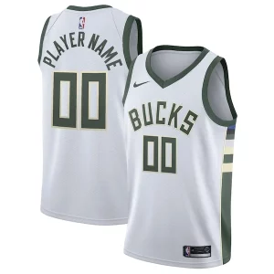 Meraviglioso Milwaukee Bucks Nike 2020/21 Swingman Custom Jersey Association Edition White  per i veri fan