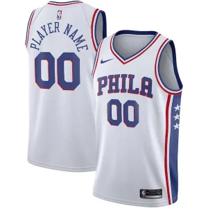 Meraviglioso Philadelphia 76ers Nike 2020/21 Swingman Custom Jersey Association Edition White  per i veri fan