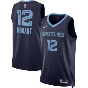 Meraviglioso Prestigioso Ja Morant Memphis Grizzlies Nike Unisex Swingman Jersey Icon Edition Navy/White  per i veri fan