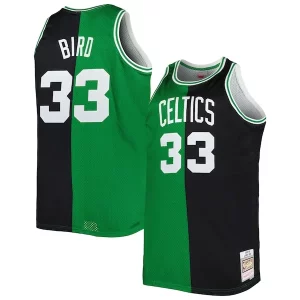 Meraviglioso Robusto Fascinante Larry Bird Boston Celtics Big & Tall Hardwood Classics 1985/86 Split Swingman Jersey Kelly Green/Black  per i veri fan