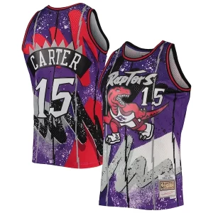 Meraviglioso Versatile Vince Carter Toronto Raptors Hardwood Classics 1998/99 Hyper Hoops Swingman Jersey Purple  per i veri fan