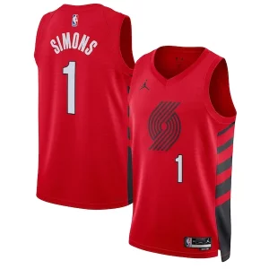 Moderno Anfernee Simons Portland Trail Blazers Jordan Brand Unisex Swingman Jersey Statement Edition Red  per i veri fan