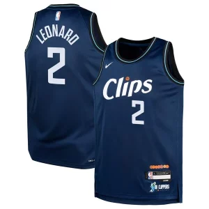 Moderno Bellissimo Kawhi Leonard LA Clippers Nike Youth Swingman Replica Jersey City Edition Navy  per i veri fan