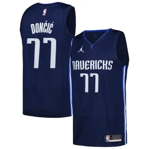 Moderno Luka Dončić Dallas Mavericks Jordan Brand Swingman Player Jersey Statement Edition Navy  per i veri fan