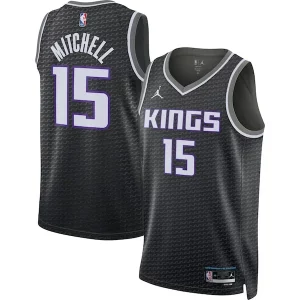 Moderno Lussuoso Trendy Davion Mitchell Sacramento Kings Jordan Brand Unisex Swingman Jersey Statement Edition Black  per i veri fan