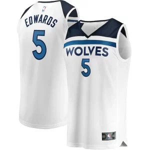 Moderno Splendido Anthony Edwards Minnesota Timberwolves Youth Fast Break Replica Player Jersey Association Edition White  per i veri fan