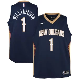 Moderno Zion Williamson New Orleans Pelicans Nike Youth Swingman Jersey Icon Edition Navy/White  per i veri fan