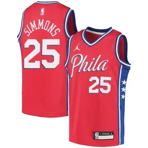 Ottimo Ben Simmons Philadelphia 76ers Jordan Brand Youth 2020/21 Swingman Player Jersey Statement Edition Red  per i veri fan