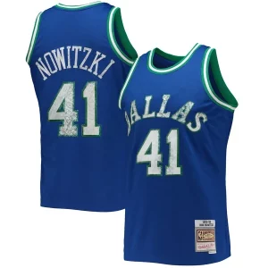 Ottimo Cool Dirk Nowitzki Dallas Mavericks 1998/99 Hardwood Classics NBA 75th Anniversary Diamond Swingman Jersey Blue  per i veri fan