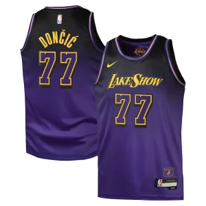 Ottimo Cool Luka Dončić Los Angeles Lakers Nike City Edition Swingman Jersey 2024 Purple  per i veri fan