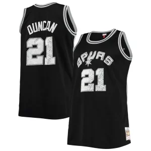 Ottimo Delizioso Lussuoso Tim Duncan San Antonio Spurs Big & Tall 1998/99 NBA 75th Anniversary Diamond Swingman Jersey Black  per i veri fan