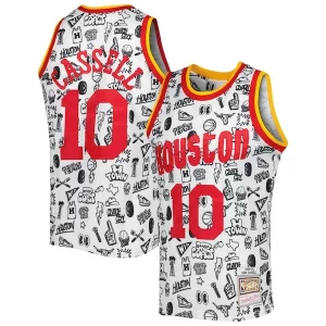 Ottimo Duraturo Fascinante Sam Cassell Houston Rockets 1993/94 Hardwood Classics Doodle Swingman Jersey White  per i veri fan