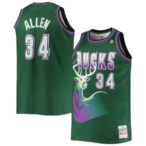 Ottimo Duraturo Ray Allen Milwaukee Bucks Big & Tall 1996/97 Hardwood Classics Swingman Jersey Hunter Green  per i veri fan