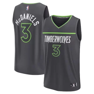Ottimo Elegante Stupendo Jaden McDaniels Minnesota Timberwolves Youth Fast Break Replica Player Jersey Statement Edition Black  per i veri fan