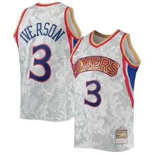 Ottimo Fantastico Allen Iverson Philadelphia 76ers Hardwood Classics 1996/97 Lunar New Year Swingman Jersey White  per i veri fan