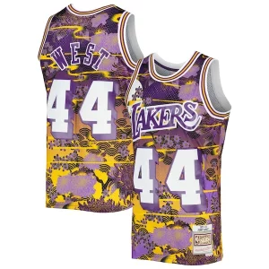 Ottimo Raffinato Jerry West Los Angeles Lakers 1971/72 Hardwood Classics Lunar New Year Swingman Jersey Purple  per i veri fan