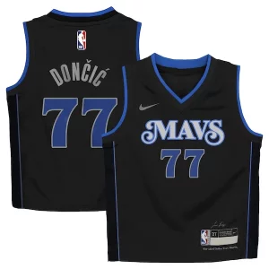 Ottimo Raffinato Luka Dončić Dallas Mavericks Nike Preschool Swingman Replica Jersey City Edition Black  per i veri fan