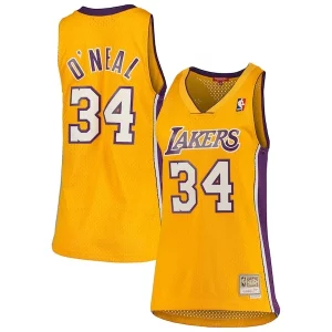 Ottimo Shaquille O'Neal Los Angeles Lakers Women's 1999/00 Hardwood Classics Swingman Jersey Gold  per i veri fan