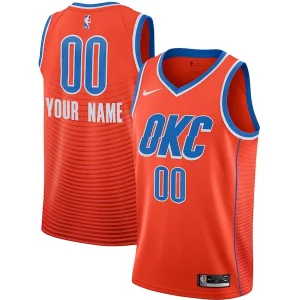 Ottimo Sofisticato Stupendo Oklahoma City Thunder Jordan Brand Swingman Custom Jersey Statement Edition Orange  per i veri fan